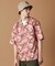 【Sサイズ～】フラワープリント半袖シャツ