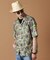 【Sサイズ～】フラワープリント半袖シャツ