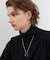 ブラックラインリングトップネックレス