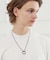 ブラックラインリングトップネックレス