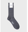 ワンポイント刺繍ウール混ソックス