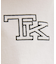 TK刺繍長袖丸胴Tシャツ