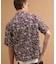 フラワープリントオープンカラー半袖シャツ