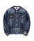 【525DENIM】14ozデニム ノーカラーGジャン