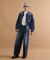 【525DENIM】14ozデニム ノーカラーGジャン
