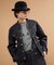 【525DENIM】14ozデニム ノーカラーGジャン