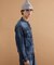 【525DENIM】14ozデニム ノーカラーGジャン