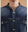 【525DENIM】14ozデニム ノーカラーGジャン