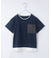 【110－160/6色展開】配色ポケットTEE