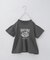 【110-150】シャーリングロゴTシャツ/ママとおそろい・洗濯機OK