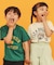【110－160/6色展開】コットン半袖Tシャツ/洗濯機OK