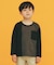 【110-160/洗濯機OK】切り替え長袖Tシャツ