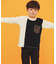 【110-160/洗濯機OK】切り替え長袖Tシャツ