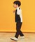 【110－160/裏起毛】あったかのびーるストレートパンツ/洗濯機OK