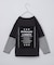 【110－160】レイヤード風デニムアップリケロンTee