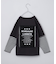 【110－160】レイヤード風デニムアップリケロンTee