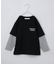【110－160】レイヤード風デニムアップリケロンTee