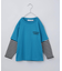 【110－160】レイヤード風デニムアップリケロンTee