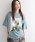 フラワープリントTシャツ