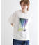 オーロラプリントドレープTシャツ