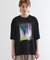 オーロラプリントドレープTシャツ