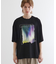 オーロラプリントドレープTシャツ
