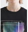 オーロラプリントドレープTシャツ
