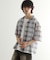 メッシュオンブレーチェックシャツ