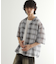 メッシュオンブレーチェックシャツ