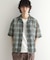 メッシュオンブレーチェックシャツ