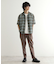 メッシュオンブレーチェックシャツ