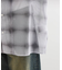 メッシュオンブレ―チェックシャツ