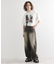 アーバングラフィックブラシ刺繍Tシャツ