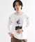 フラワーフォトエンブロヘビーウェイトスムースTシャツ
