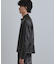 シングルレザー調ブルゾン