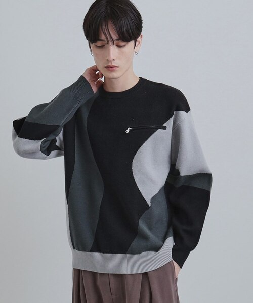 カラースキーム胸ZIPニット｜ティーケータケオキクチの通販