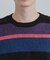 90sシャギーボーダークルーネックニット