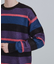 90sシャギーボーダークルーネックニット