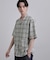 カスレチェック半袖シャツ