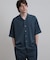 【暑い夏に最適！】ルーズトロミシャツセットアップ/上下2点セット/接触冷感/ストレッチ/洗える/オープンカラーシャツ/ワイドテーパードパンツ