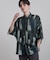 【今、売れています。】アブストラクトドルマンとろみシャツ/さらっとタッチ/ドレープ/美シルエット/総柄シャツ/モード