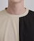 異素材ブロック切替Tシャツ