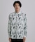 アブストペイント柄シャツ