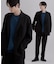 【さらりタッチシリーズ/上下2点セット】ダブルジャケットセットアップ/ダブルジャケット/ストレートパンツ/防シワ/洗濯可/イージーケア/高汎用性/スーツ