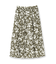 【セットアップ可/後ろウエストゴム】モザイクフラワー柄スカート