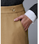 【ウール100%/ウエスト後ろゴム】 クロップドワイドパンツ