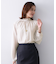 スタンドフリルネック ブラウス