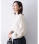 スタンドフリルネック ブラウス
