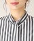 【ボウタイ取り外し可能】3WAY ストライプシャツブラウス