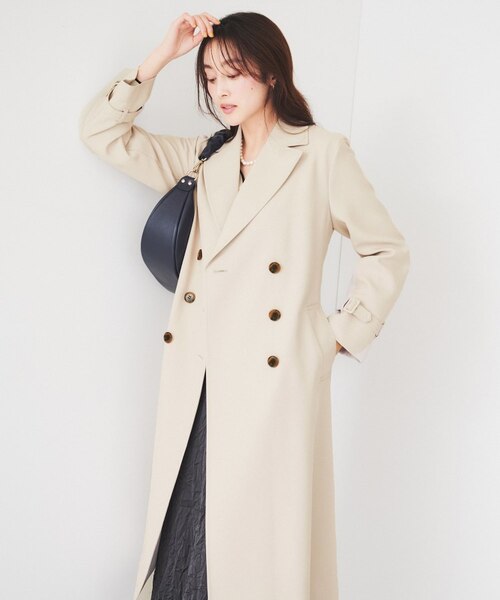 通勤/春コート】バックサテン トレンチコート｜アンタイトルの通販